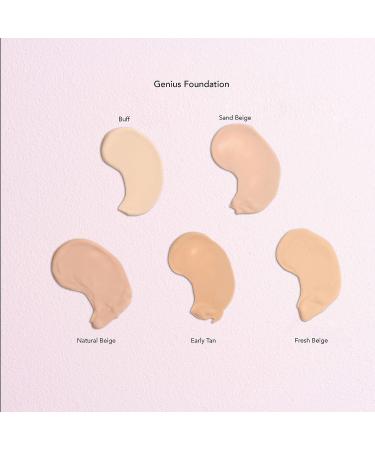 W7 Genius Foundation - Liquid to Powder Finish Foundation for Poreless Matte Coverage - Sand Beige 1.05oz - Buy Online on GoSupps.com