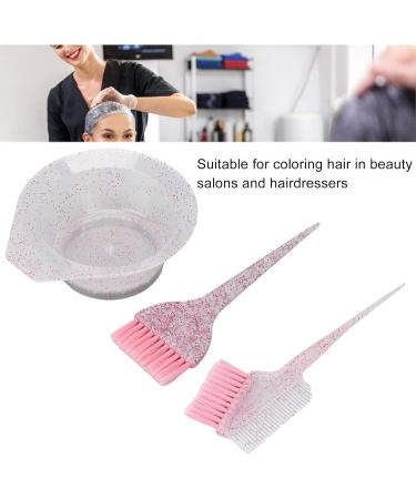 3-Piece Hair Dye Brush and Bowl Set | Pink Hairdressing Tinting Comb Tool for Home Salon - International Shipping - Buy Online on GoSupps.com