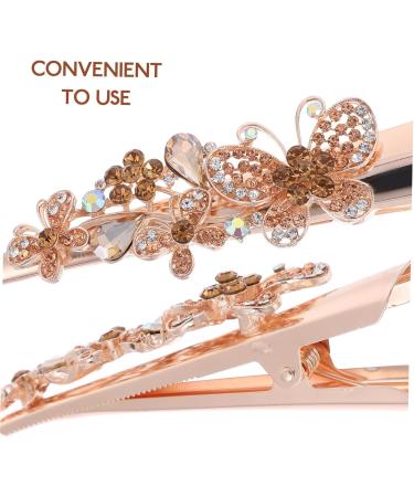 minkissy hair clips clip ins hair accessories hair barrettes hair jewelry hair bling rhinestone hair barrette fancy clips for women vintage horn clip crocodile skin hairpin Metal - Buy Online on GoSupps.com