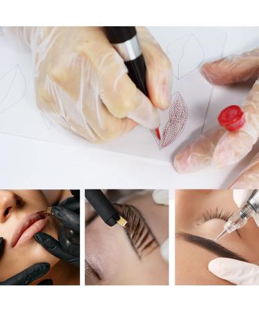 3 pcs Thicken Two-sided Lip Practice Skin for Permanent Makeup - White Skin + Silver Printing - Buy Online on GoSupps.com