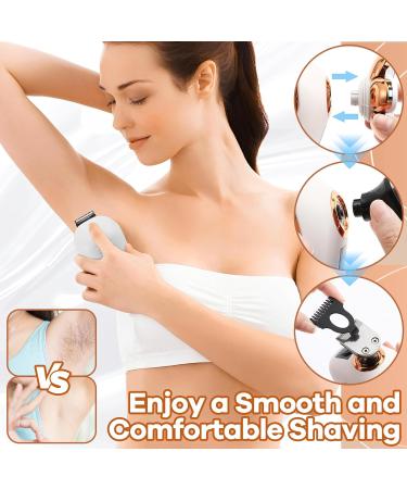 Buy 7D Electric Razor for Women - Painless 5-in-1 Facial Hair Removal & Bikini Trimmer | Rechargeable Wet/Dry Shaver for Arms Legs & More - Buy Online on GoSupps.com