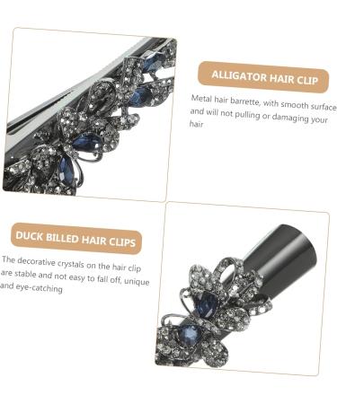 minkissy Retro Large Rhinestone Metal Horn Clip Headdress Duckbill Clip Crystal Hair Accessories (style Four Clips Alligator Hair Clips Rhinestone Hair Clips Crystal Blue Hair Bling - Buy Online on GoSupps.com