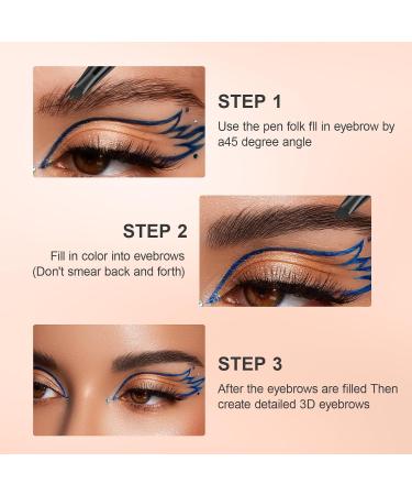 Landrain 3D Eyebrow Pencil Waterproof Long Lasting Liquid Eyebrow Pencil Smudge Proof - Black - Buy Online on GoSupps.com