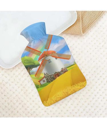 Buy Windmill Hot Water Bottle with Plush Cover - Hand Warmer for Adults & Children | 26.5x15.3cm - International Shipping - Buy Online on GoSupps.com