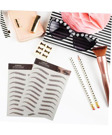 Beavorty 18 sheets Sticker Hairlike Temporary Tattoos Transfers Artificial Eyebrows Imitation Eyebrow False - Buy Online on GoSupps.com