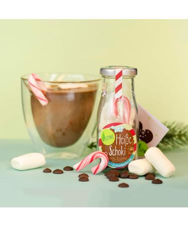 DIY Vegan Hot Chocolate Kit | Vegan Marshmallows & Candy Bar | Perfect Christmas Gift in High-Quality Glass Bottle - Buy Online on GoSupps.com
