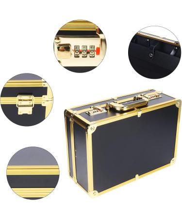 Professional Barber Case | Portable Stylist Travel Kit | Hair Tool Storage Box for Scissors Hair Dryer and Accessories (Gold - Buy Online on GoSupps.com