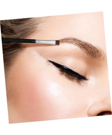 Baluue 12 Pcs Flat Eyebrow Brush Eyebrow Eyeliner Brush Eyeliner Makeup Brush Eye Brush Wooden Handle Black - Buy Online on GoSupps.com