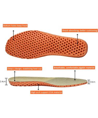 Knixmax Men's Sport Shoe Insoles with Arch Support - EU 43/US 10 - Relieve Foot Pain & Plantar Fasciitis - Buy Online on GoSupps.com