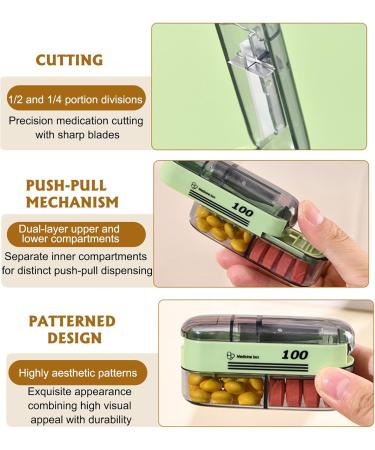 Portable Coupe Comprim Coupe Medicaments en 2 en 4 Coupe Pilule pour Petits et Grands Comprim s Coupe Compar Coupe-Comprim avec Compartiment de Rangement - Buy Online on GoSupps.com