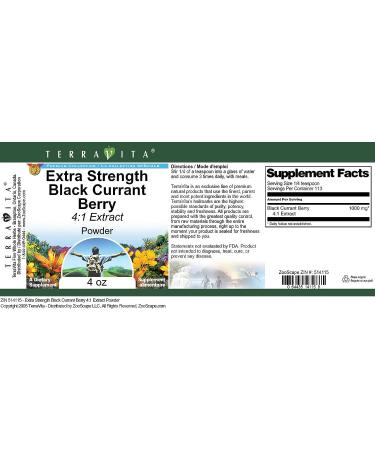 TerraVita Black Currant Berry Extract Powder 4oz - Extra Strength 4:1 Concentrate - 3 Pack - Buy Online on GoSupps.com