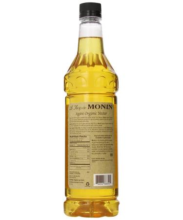 MONIN Organic Agave Nectar Syrup - 33.8 Fl Oz (1-Pack) - Buy Online on GoSupps.com