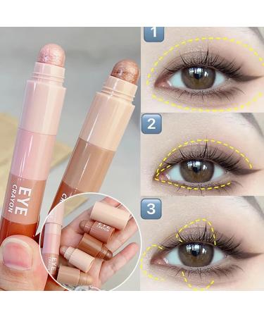 CHSEEO Eyeshadow stick 8 colors eyeshadow pencils eyeshadow cream highly pigmented waterproof durable quickdrying matte eyeshadow stick 64 2 pieces - Buy Online on GoSupps.com