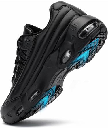 LARNMERN Men's Non Slip Work Shoes - Waterproof Slip Resistant Sneakers for Kitchen & Restaurant - Air Cushion, Size 10.5 Black - Buy Online on GoSupps.com