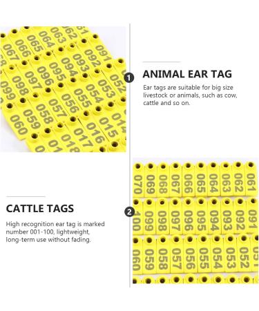 Balacoo 100pcs Sheep & Cattle Ear Tags - Durable Animal Identification & Livestock Number Tags - Buy Online on GoSupps.com