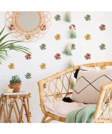 funlife Metallic Daisy Wall Decal Peel and Stick Wall Stickers Transparent PVC Kids Wall Art Decor for Revamping Nursery Bedroom Playroom