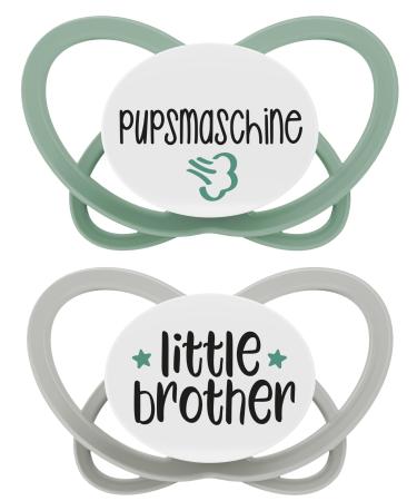 Nip Schnuller My Butterfly Green Special Edition: From sustainable raw materials light and airy quiet silent & jaw-friendly silicone size 2 (5-18 months) with a saying special edition size 2 (5-18 months) turquoise