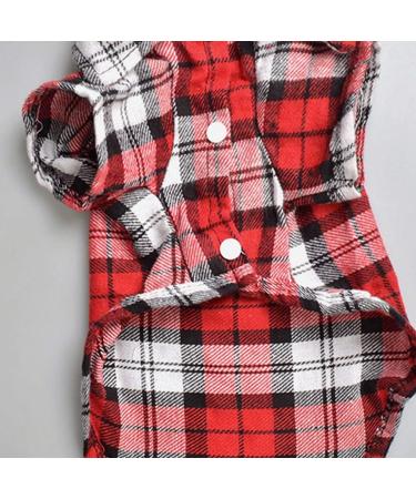 Yowablo Plaid Pet Shirt - Red Large for Stylish Dogs | International Shipping Available - Buy Online on GoSupps.com