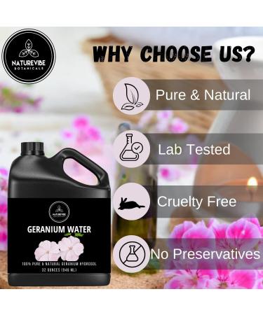 Naturevibe Botanicals Eau de g ranium hydrosol 947 2 g - Buy Online on GoSupps.com
