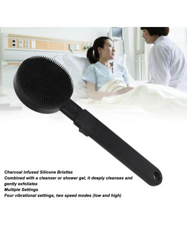 Electric Body Brush with Acoustic Vibration Telescopic Handle 2 Speed Modes Long Battery for Deep Cleansing Exfoliating - Buy Online on GoSupps.com