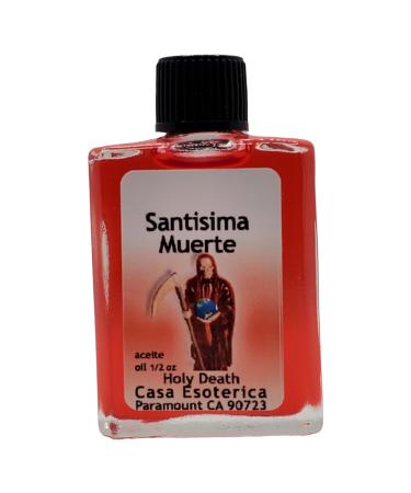 Holy Death - Red (Santisima Muerte Aceite) Spiritual Anointing Oil by CASA ESOTERICA MAGICK SPACE - -0.5 FL OZ (1PACK)
