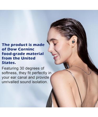 Quiet Noise Cancelling Earplugs | Super Soft & Reusable Silicone | Flexible Hearing Protection with 6 Tip Sizes | Reduces Noise by 28dB - Buy Online on GoSupps.com