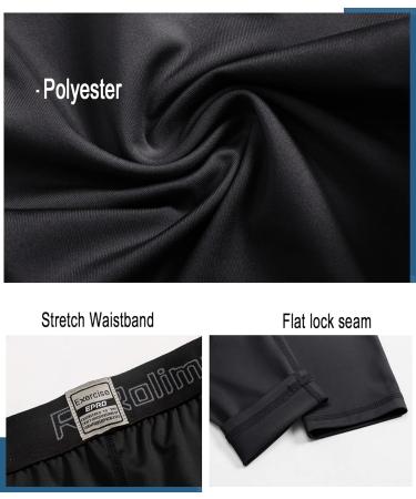 3 Pack Youth Boys' Compression Leggings Tights | Black Sports Base Layer for Kids | Small Size - Buy Online on GoSupps.com