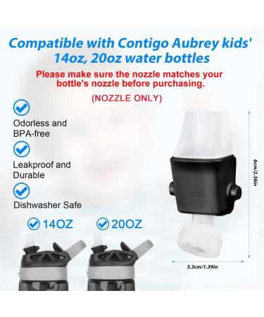 Peutier 3Stk Replacement Outputer for Contigo - BPA-Free Silicone Soft Lid Spare Parts with Screwdriver for Aubrey Kids 14oz & 20oz Water Bottle - Buy Online on GoSupps.com