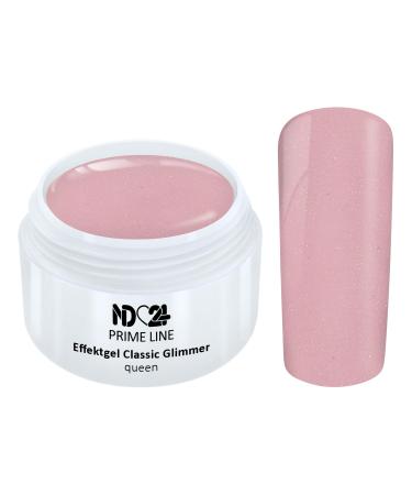 Prime Line - Uv Led Gel Glimmer Queen Effect Pink Studio Quality - Made in Germany - 5ml