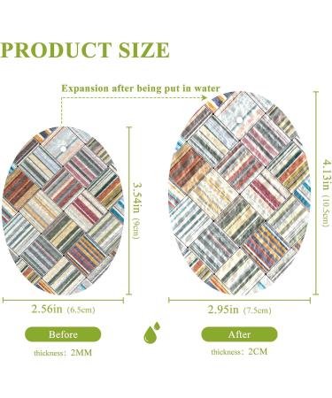 3-Pack Cleaning Kitchen Sponges Oval Modern Colors Stripe Kitchen Cellulose Dishwashing Wood Pulp Cotton - Buy Online on GoSupps.com