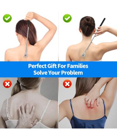 2PC Back Scratchers & Massage Tools Portable Telescopic Crawlers for Ultimate Back Relief with Carry Bag - Buy Online on GoSupps.com