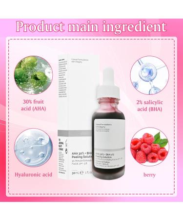 ARONRAVE AHA 30% + BHA 2% Peeling Solution Fruit Acid Exfoliating Face Scrub Liquid Exfoliating Face Scrub Salicylic Acid Liquid for Even Smooth Skin - Buy Online on GoSupps.com