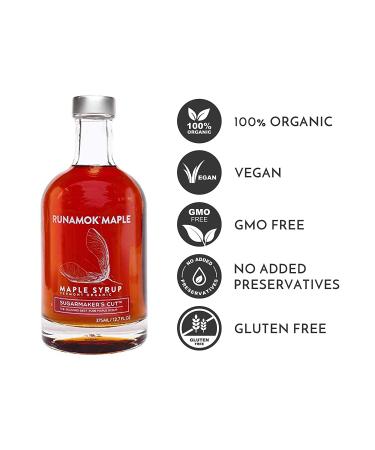 Runamok Maple Sugarmaker's Cut - Traditional Grade A Maple Syrup | Amber Color, Rich Taste | 100% Natural 25.36 Fl Oz - Classic Pancakes & Breakfast Syrup - Buy Online on GoSupps.com