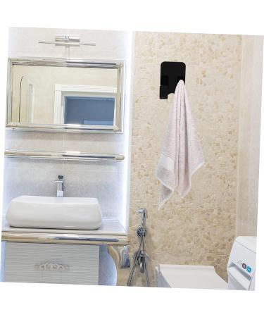 HEMOTON Acrylic Door Hook 8pcs Bathroom Hook Shower Door Wall-Mounted Towel Hanger Organizer Hangers Rack for Bathrooms Plug 6X4.5X2.8CM Black - Buy Online on GoSupps.com