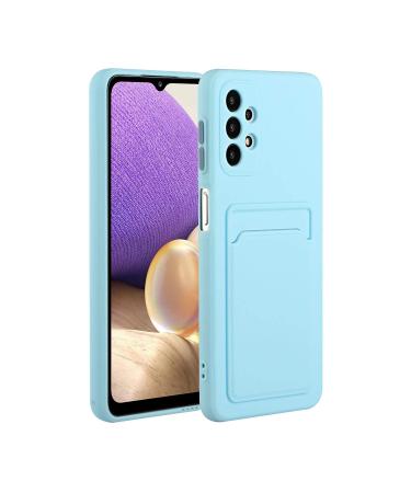 Tivenfezk Nadoli Silicone case for Samsung Galaxy A33 5G Ultra thin shockproof scratch -resistant wallet soft TPU protective cover mobile phone cover with credit card holder Samsung Galaxy A33 5G blue