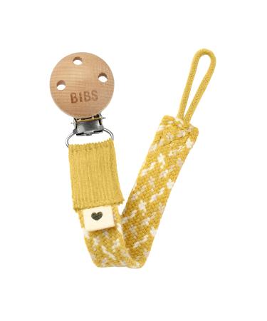 BIBS Paci Braid. Pacifier String. Organic Cotton. Danish Design OneSize (0-36 Months) Mustard/Ivory/Cloud Mustard / Ivory / Cloud