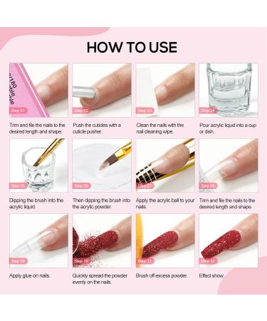 COSCELIA Acrylic Nail Kit with Lamp Acrylic Liquid and 3 Colors Acrylic Nail Powder Electric Nail Files Nail Drill 36 Colors Glitter Powder Acrylic Nail Kits Full Set for Beginners Starter Kit - Buy Online on GoSupps.com