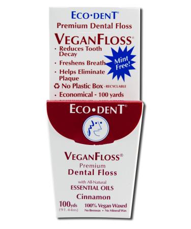 Eco-Dent Veganfloss Premium Dental Floss Cinnamon - 100 Yards