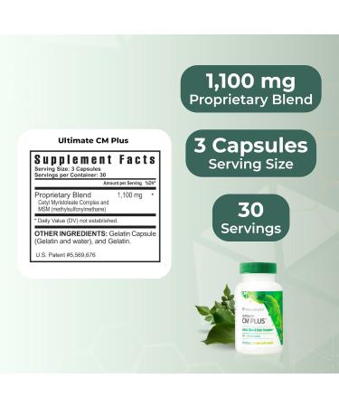 Youngevity Ultimate CM Plus - Patented Bone Health Supplement MSM & Cetyl Myristoleate - Muscle and Bone Health Complex - (90 Capsules) - Buy Online on GoSupps.com