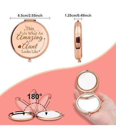 Auntie Compact Mirror Gift from Niece/Nephew | Birthday/Retirement Appreciation & Travel Makeup Mirror - Buy Online on GoSupps.com