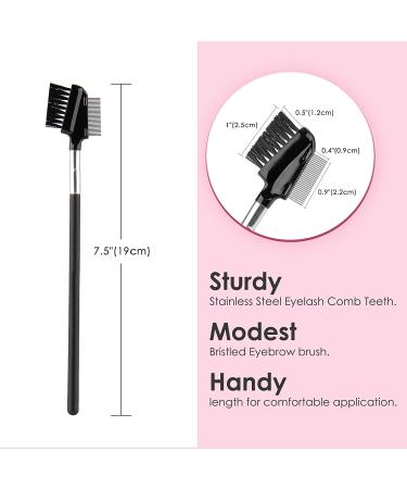 Chrontier Stainless Steel Eyelash & Eyebrow Brush Spoolie Comb for Women - Reusable Dual Mascara Applicator & Makeup Tool - Buy Online on GoSupps.com