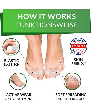 Toe Separator - 3 Pairs Silicone Toe Spreader for Hallux Valgus & Hammer Toe Relief | BPA-Free Universal Size - Buy Online on GoSupps.com