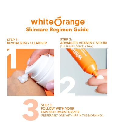 White Orange Vitamin C Serum - Anti-Aging Hydrating Brightening | 2PK with THDA Hyaluronic Acid & Vitamin E - Buy Online on GoSupps.com