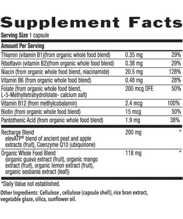 Country Life Whole Food B-Vitamin Cellular Recharge - 30 Vegan Capsules for Energy & Vitality - Buy Online on GoSupps.com