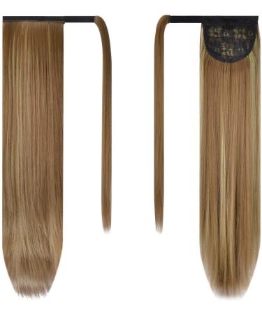 BARSDAR 70cm Synthetic Hair Ponytail Extension - Soft Wrapped Braid for Women/Girls - 130g 12h24 Brown & Blonde Hair Part - Buy Online on GoSupps.com