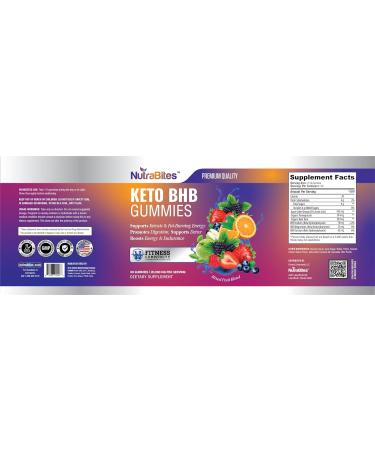 NutraBites Keto BHB Gummies with Apple Cider Vinegar - Supports Fat Burning Ketosis & Natural Energy - BHB Salts & Antioxidants for Metabolism & Digestion - Mixed Fruit Flavor (60 Count) - Buy Online on GoSupps.com