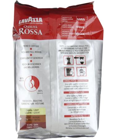  Lavazza 10 x Quality Rossa Coffee Bean Lavazza 1 kg - Buy Online on GoSupps.com