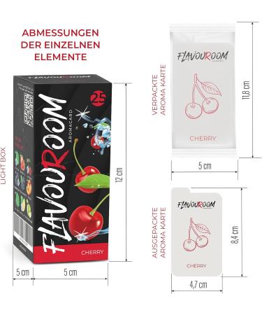 Flavouroom Premium 25 Set | Cherry Map Aroma Cards | Unforgettable Flavor & Taste | Includes Hash Storage for Cherry Leaves - Buy Online on GoSupps.com