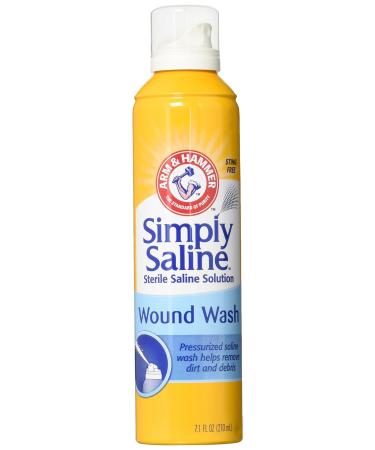 Arm & Hammer Simply Saline Wound Wash Helps Remove Dirt and Debris,7.4 Ounce (Pack of 4)