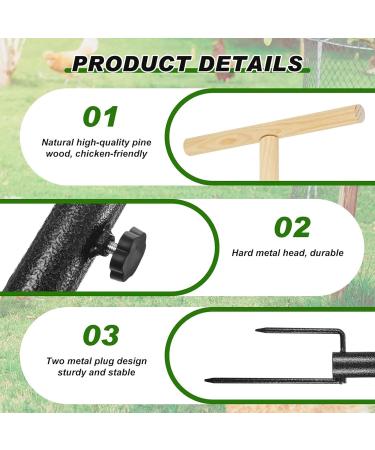 Buy Generic Boden Chicken Rod - Outdoor Poultry Stand & Enrichment Toy for Chickens Parrots & Nymphensitties | Perfect for Playgrounds - Buy Online on GoSupps.com
